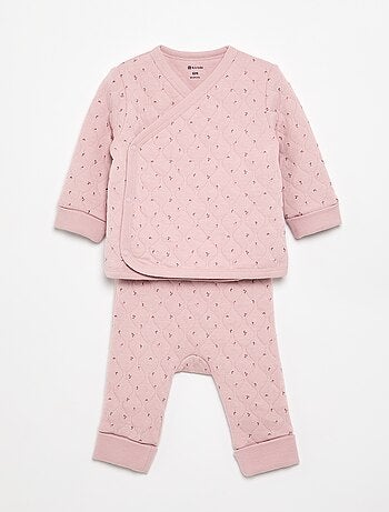 Pijama acolchoado ajustável de 2 peças