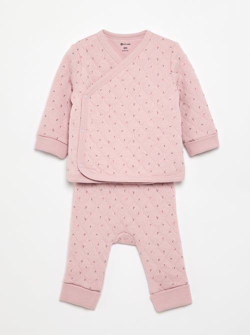 Pijama acolchoado ajustável de 2 peças - Kiabi