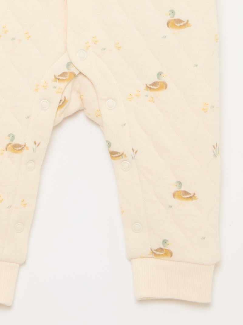 Pijama acolchoado sem pés Branco - Kiabi