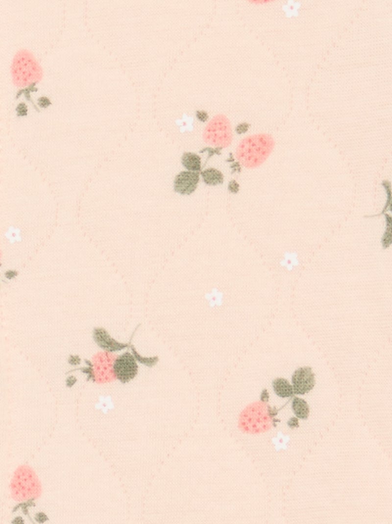 Pijama acolchoado sem pés Rosa - Kiabi