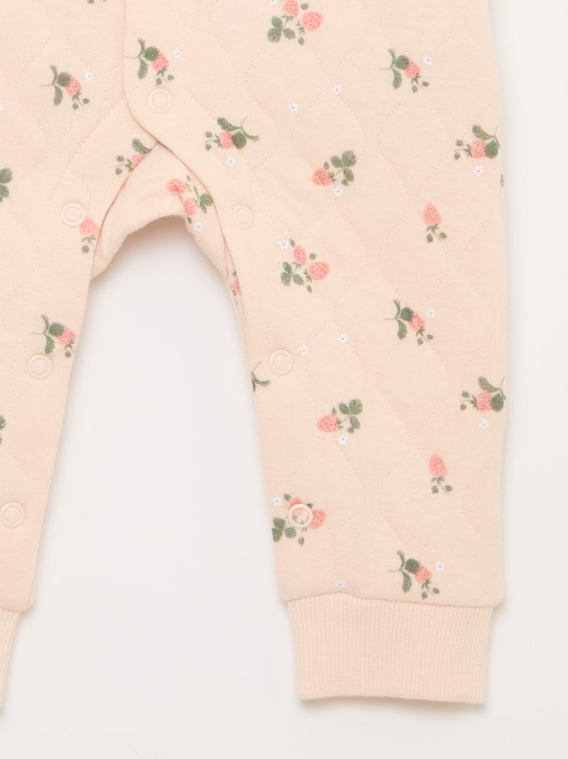 Pijama acolchoado sem pés Rosa - Kiabi