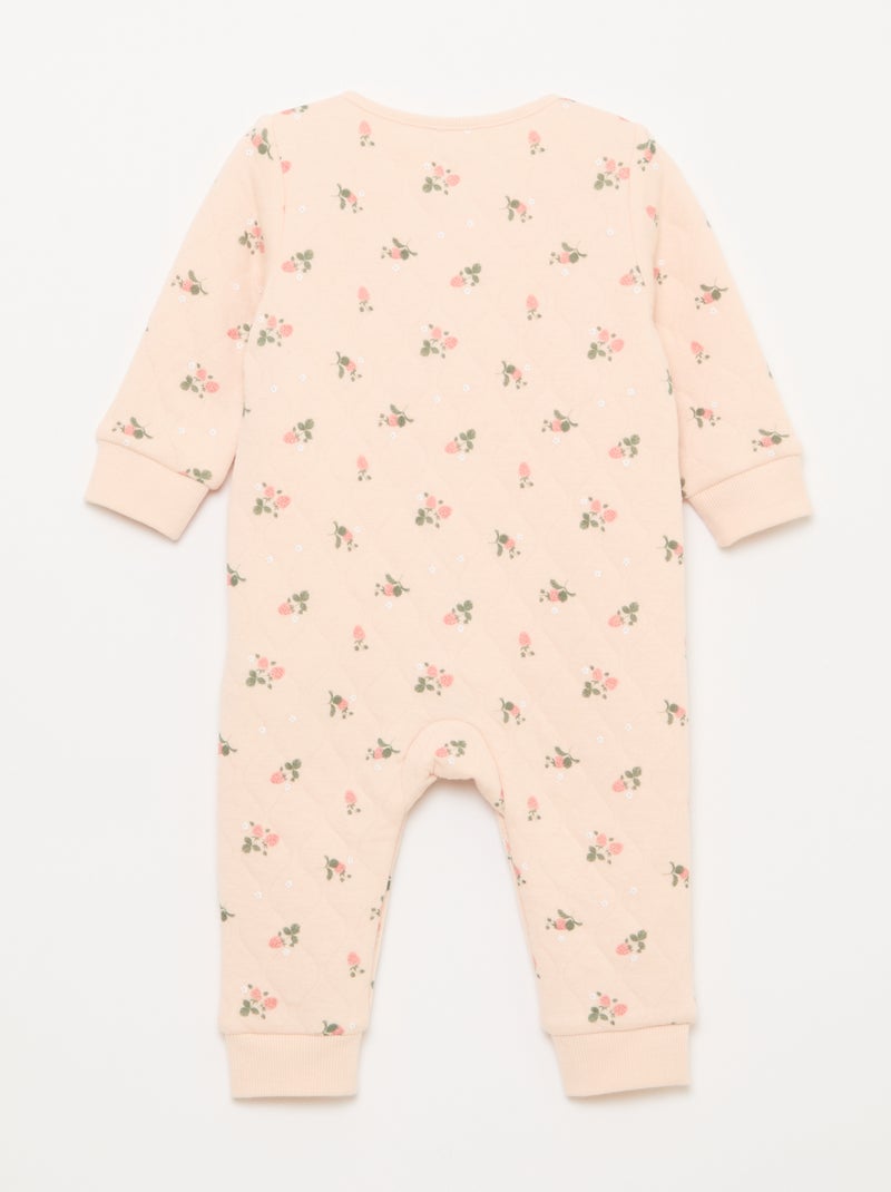 Pijama acolchoado sem pés Rosa - Kiabi