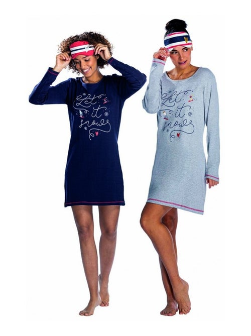 Pijama Algodão MELISSA BROWN - Pack de 2 - Kiabi Pijama Algodão MELISSA BROWN - Pack de 2 - Kiabi