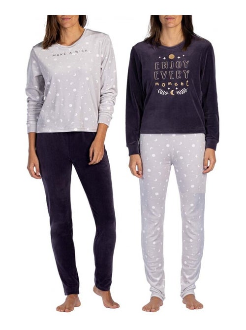 Pijama Algodão MELISSA BROWN - Pack de 2 - Kiabi Pijama Algodão MELISSA BROWN - Pack de 2 - Kiabi
