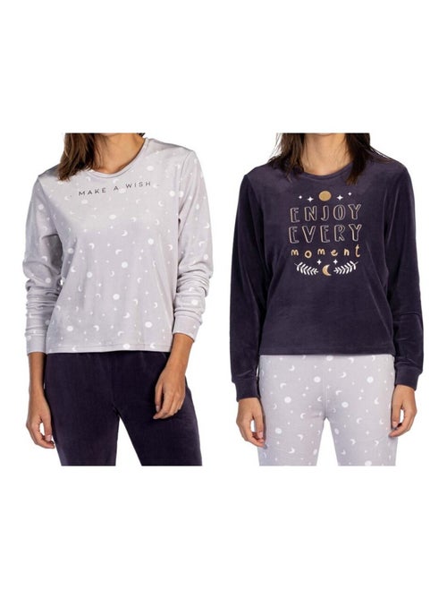 Pijama Algodão MELISSA BROWN - Pack de 2 - Kiabi Pijama Algodão MELISSA BROWN - Pack de 2 - Kiabi