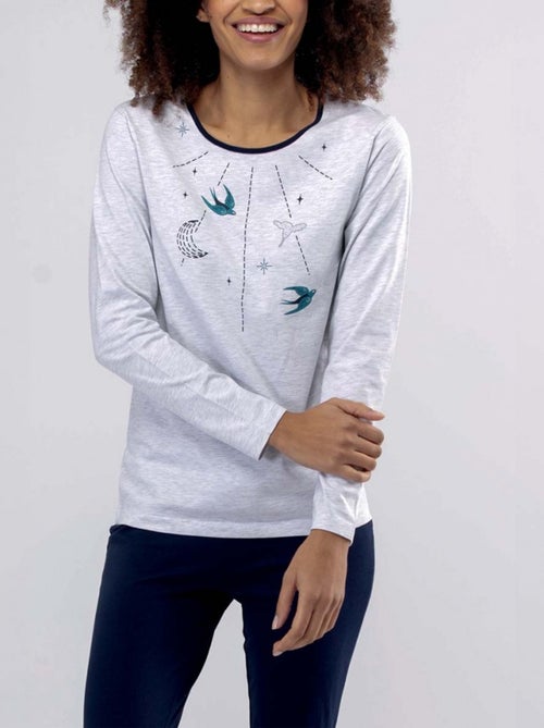 Pijama Algodão MELISSA BROWN - Pack de 2 - Kiabi Pijama Algodão MELISSA BROWN - Pack de 2 - Kiabi