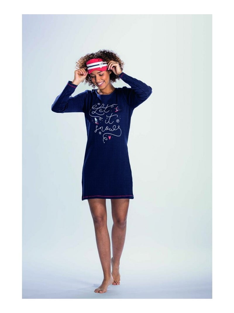Pijama Algodão MELISSA BROWN Azul-marinho - Kiabi