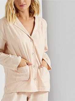 Pijama às riscas de 2 peças - Kiabi