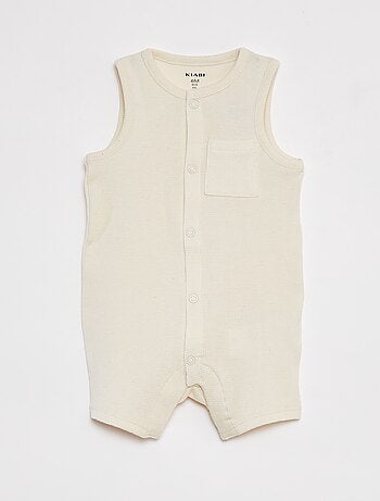 Pijama babygro em malha gofrada