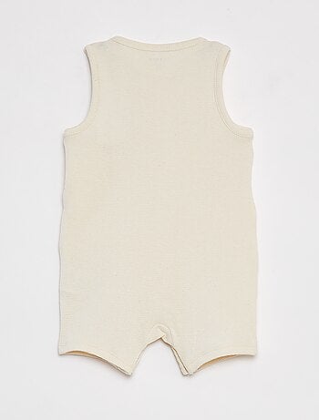 Pijama babygro em malha gofrada