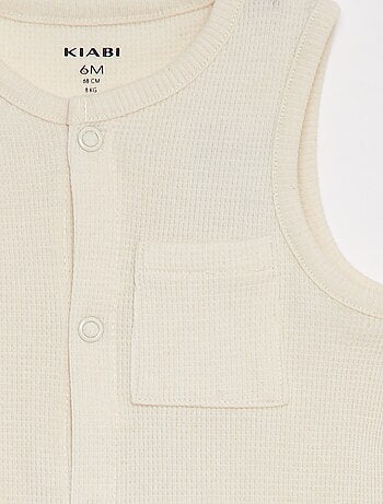 Pijama babygro em malha gofrada
