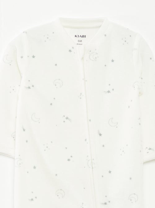 Pijama babygro em veludo com abertura com fecho - Kiabi