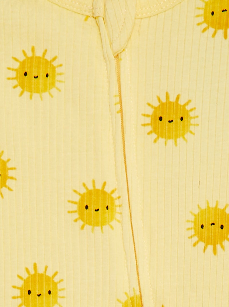 Pijama babygro leve com fecho AMARELO - Kiabi
