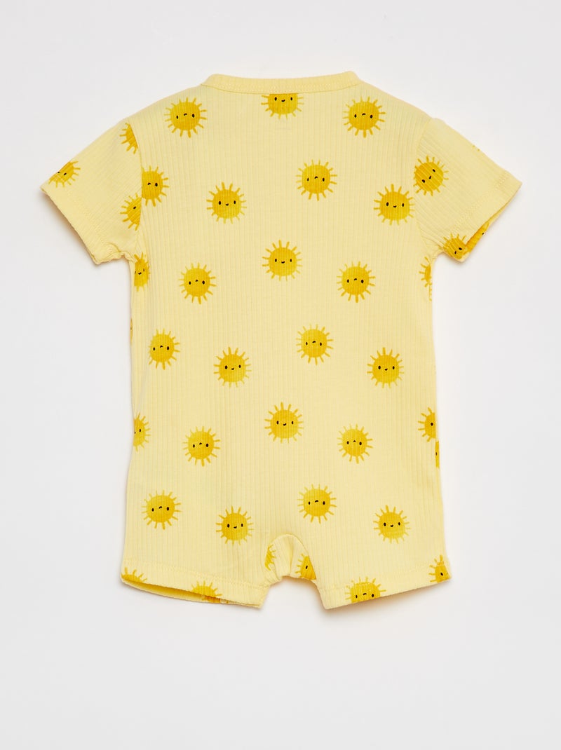Pijama babygro leve com fecho AMARELO - Kiabi