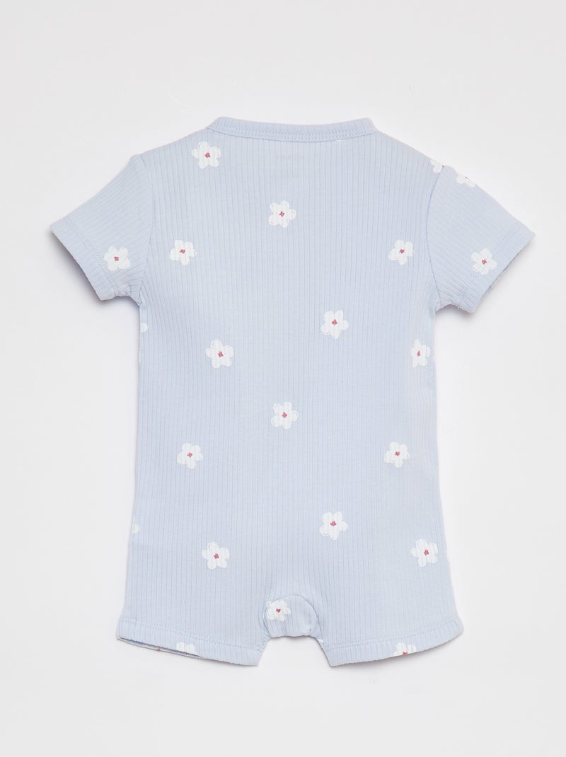 Pijama babygro leve com fecho AZUL - Kiabi