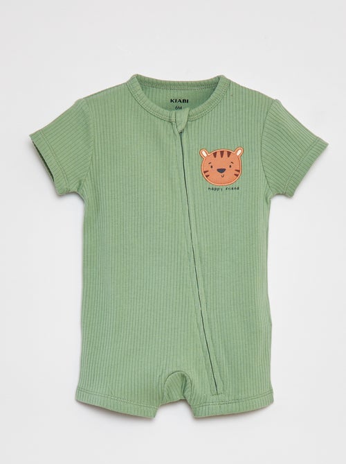 Pijama babygro leve com fecho - Kiabi