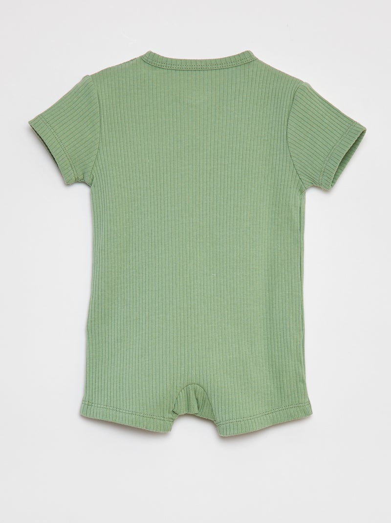 Pijama babygro leve com fecho VERDE - Kiabi