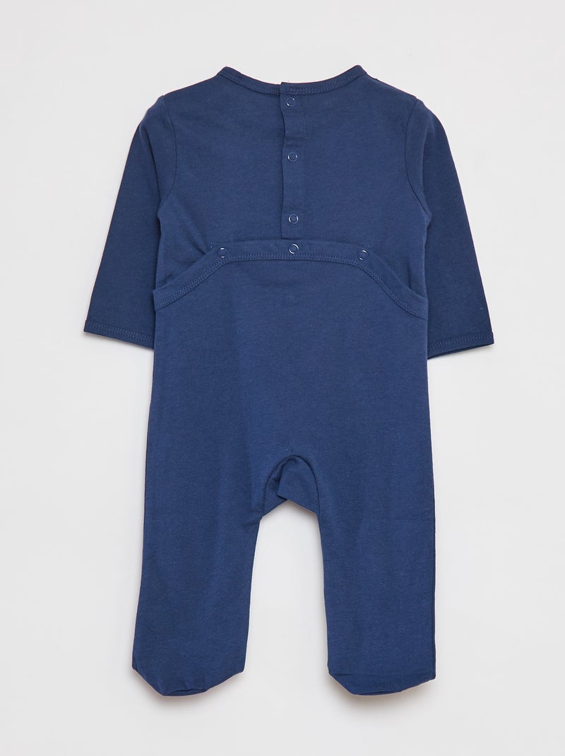 Pijama babygro leve com pés AZUL - Kiabi