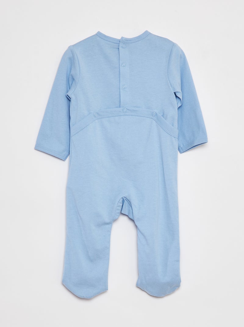 Pijama babygro leve com pés AZUL - Kiabi