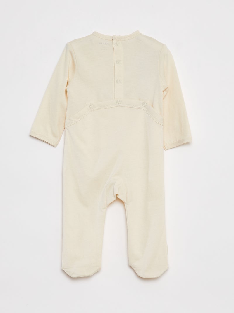 Pijama babygro leve com pés BRANCO - Kiabi