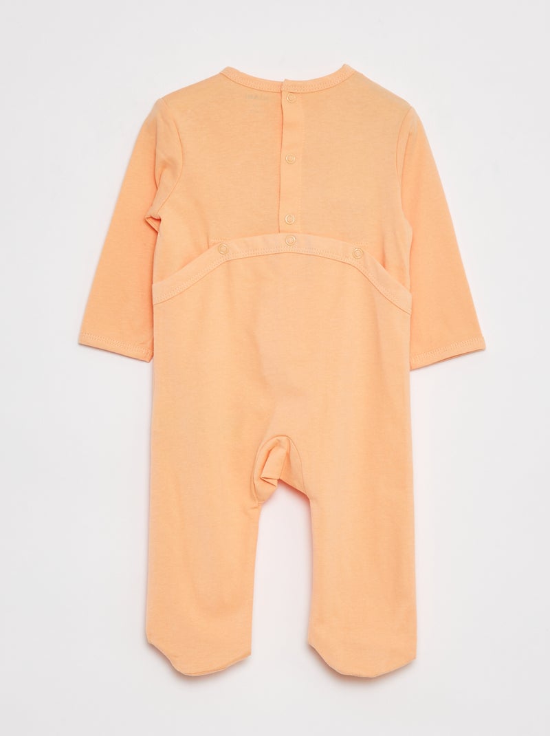 Pijama babygro leve com pés LARANJA - Kiabi