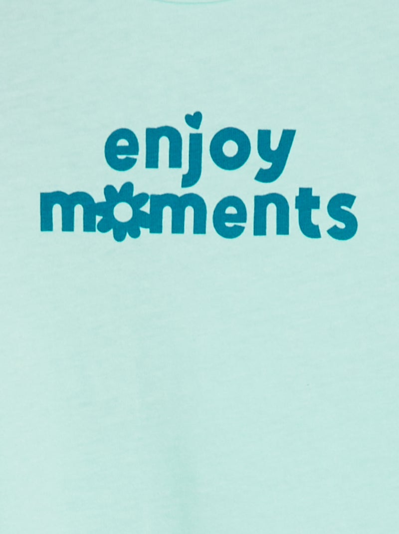 Pijama babygro leve com pés VERDE - Kiabi