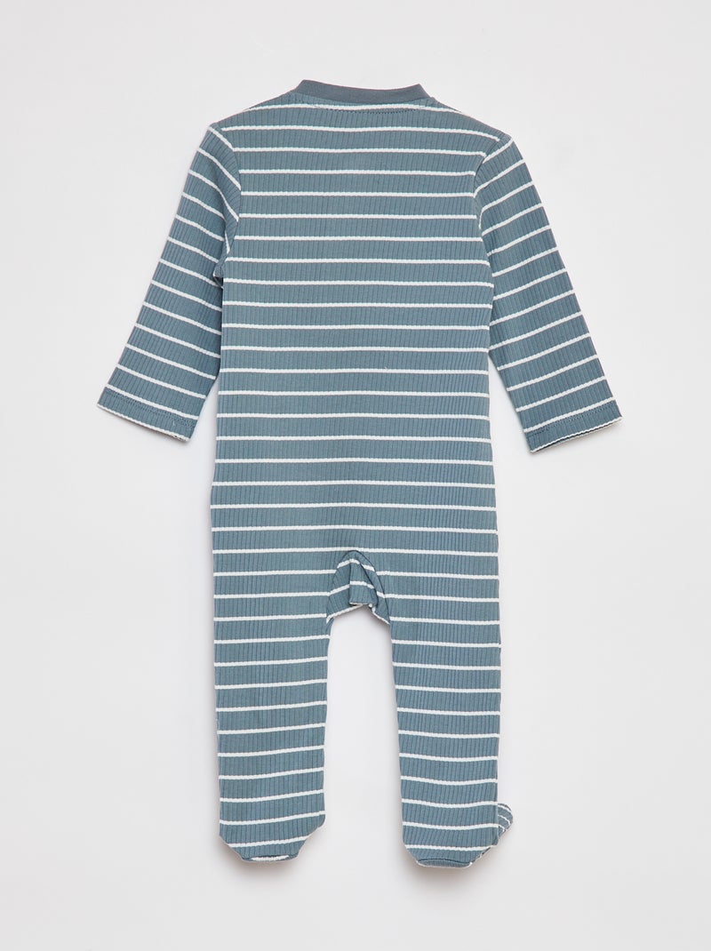 Pijama babygro leve nervurado AZUL - Kiabi