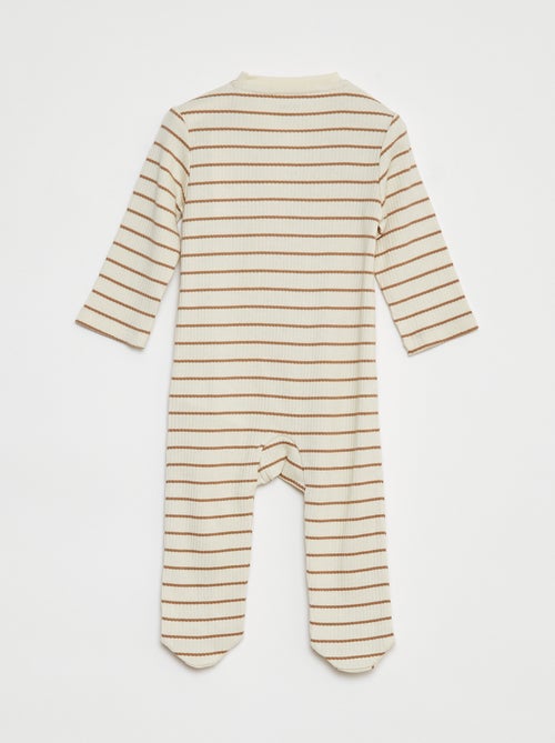 Pijama babygro leve nervurado - Kiabi Pijama babygro leve nervurado - Kiabi