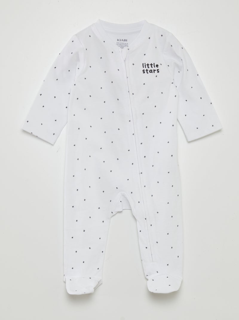 Pijama babygrow com motivo BRANCO - Kiabi