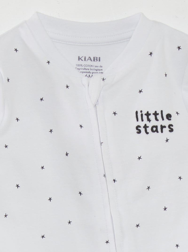 Pijama babygrow com motivo BRANCO - Kiabi