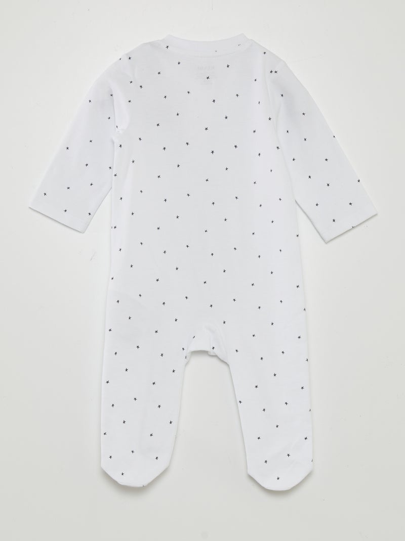 Pijama babygrow com motivo BRANCO - Kiabi