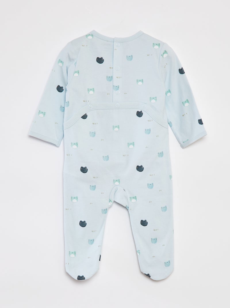 Pijama babygrow com pés com motivos AZUL - Kiabi