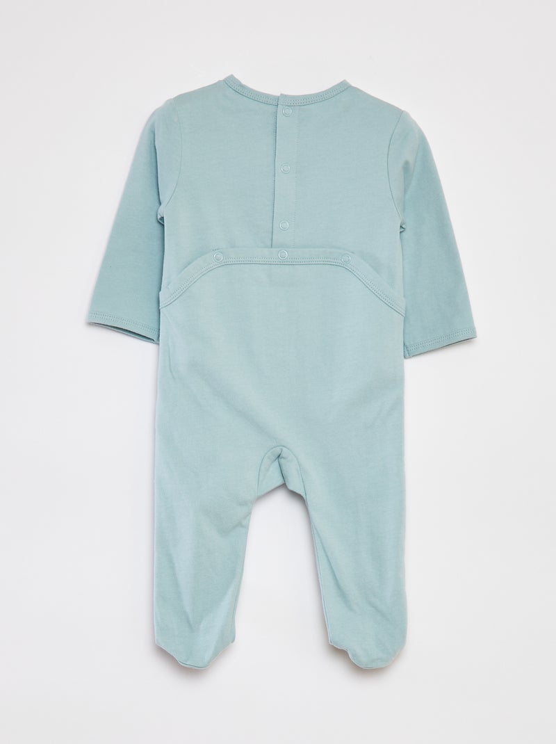 Pijama babygrow com pés com motivos AZUL - Kiabi