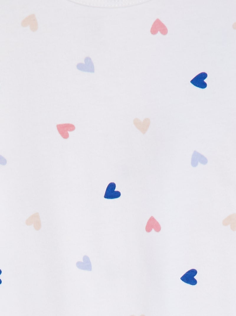 Pijama babygrow com pés com motivos BRANCO - Kiabi