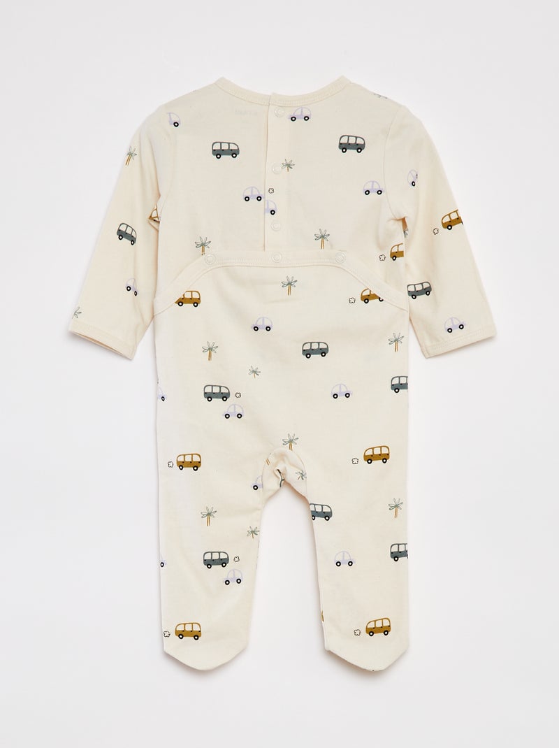 Pijama babygrow com pés com motivos BRANCO - Kiabi