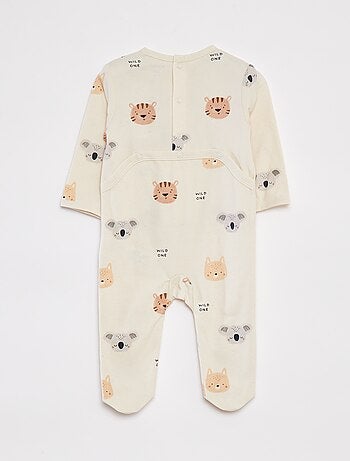 Pijama babygrow com pés com motivos