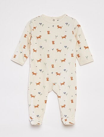 Pijama babygrow com pés com motivos