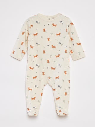 Pijama babygrow com pés com motivos