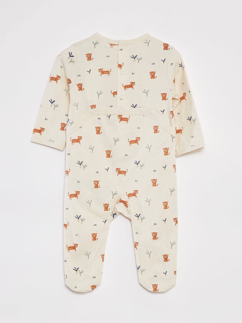 Pijama babygrow com pés com motivos BRANCO - Kiabi