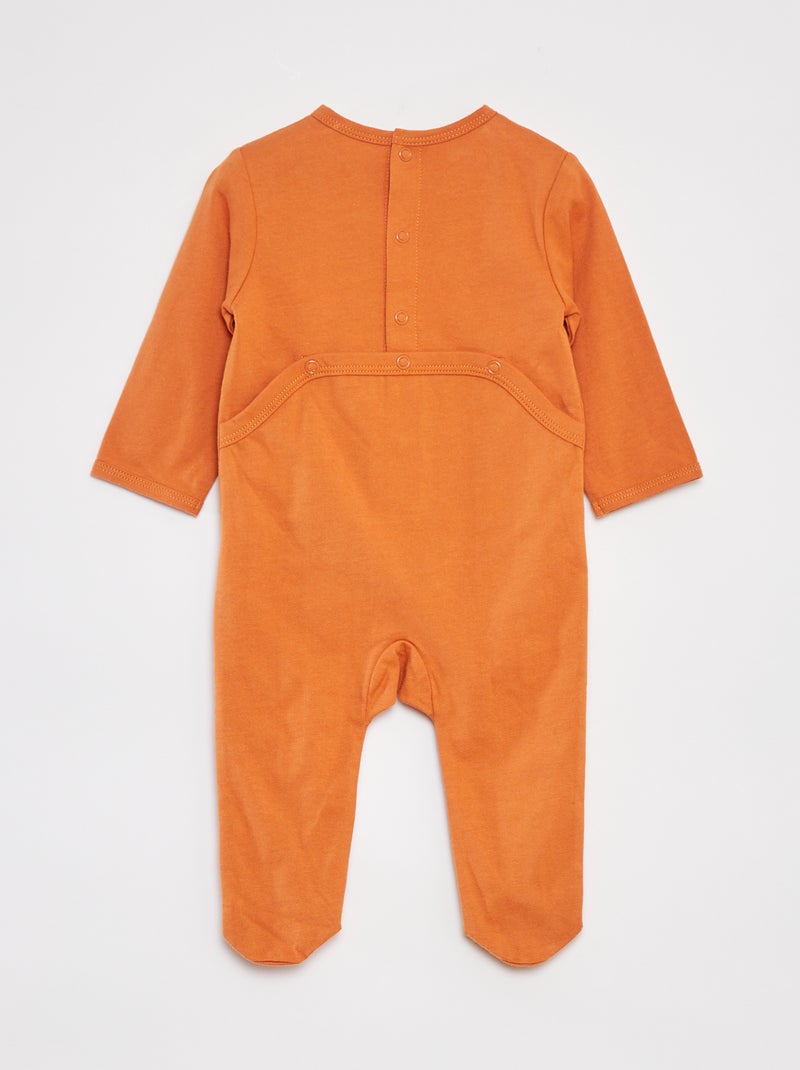 Pijama babygrow com pés com motivos LARANJA - Kiabi