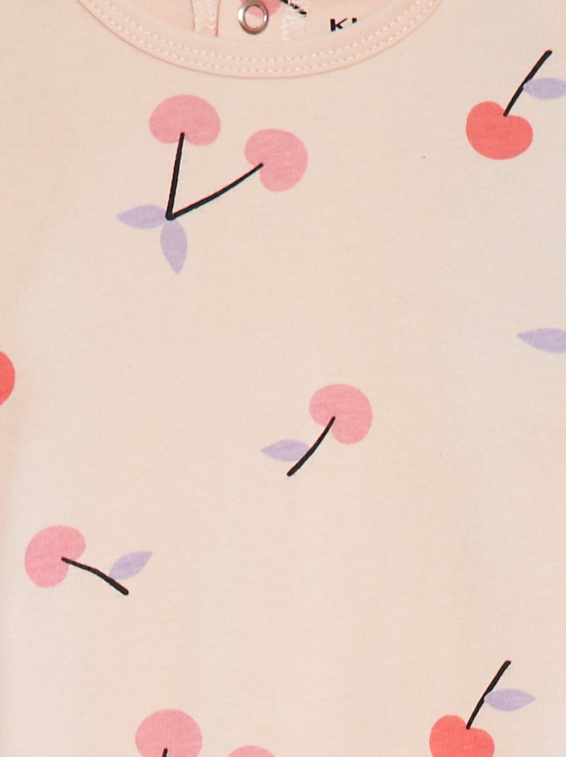 Pijama babygrow com pés com motivos ROSA - Kiabi