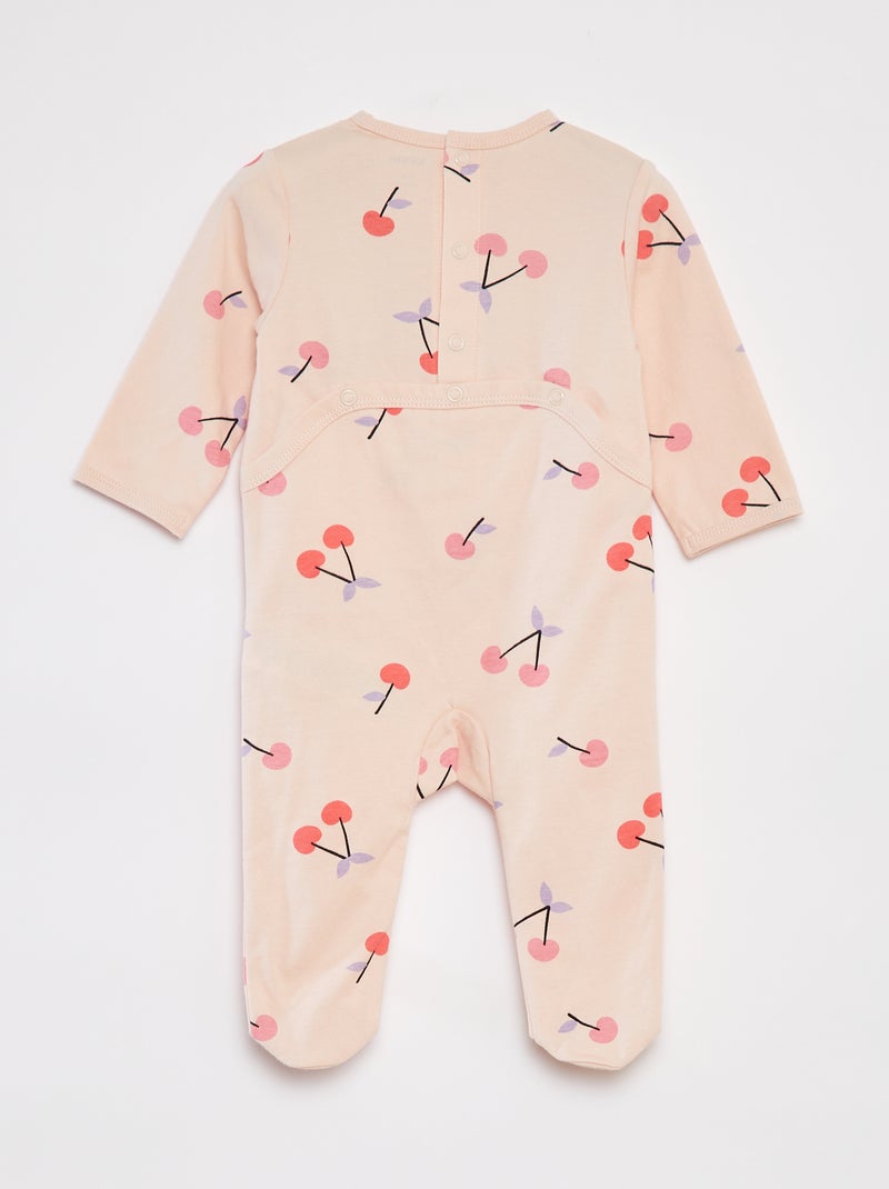 Pijama babygrow com pés com motivos ROSA - Kiabi