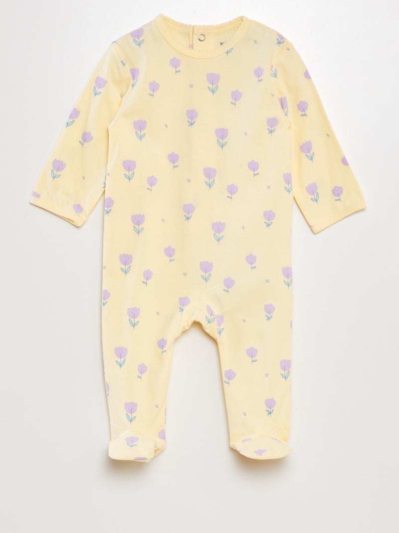 Pijama babygrow de algodão AMARELO - Kiabi