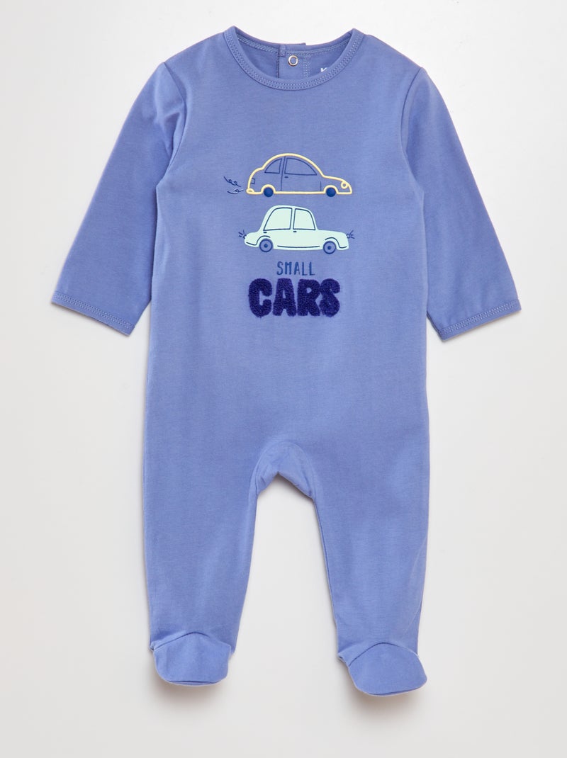 Pijama babygrow de algodão AZUL - Kiabi