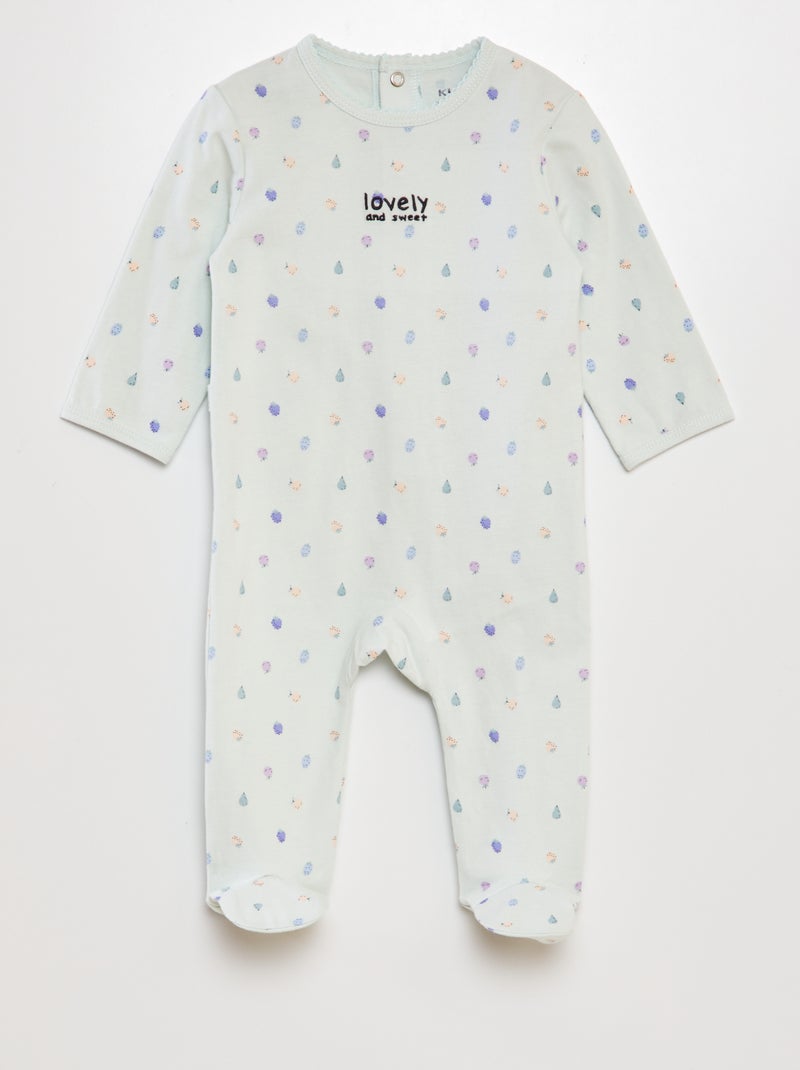 Pijama babygrow de algodão AZUL - Kiabi