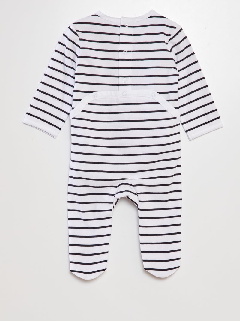 Pijama babygrow de algodão BRANCO - Kiabi