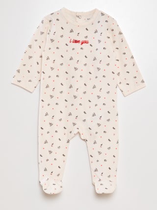 Pijama babygrow de algodão