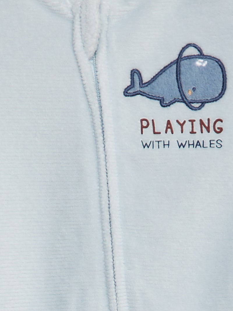 Pijama babygrow de bombazina AZUL - Kiabi