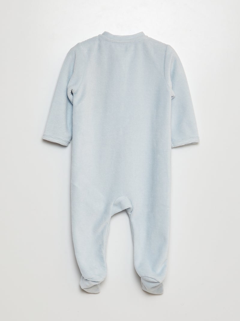 Pijama babygrow de bombazina AZUL - Kiabi