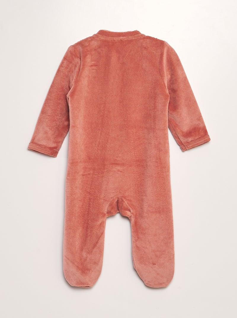 Pijama babygrow de bombazina ROSA - Kiabi